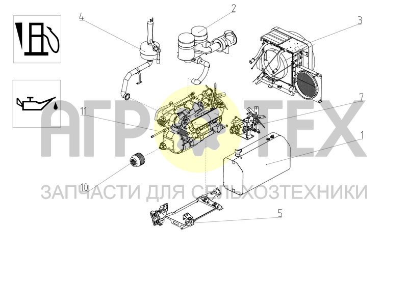 Чертеж Установка моторная (100.05.00.000Ф)